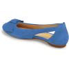 imageFSJ Women Cute Round Toe Ballet Flats Slip On Low Heels Pumps Bowknot Cutout Comfy Shoes Size 415 USBlue