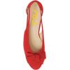 imageFSJ Women Cute Round Toe Ballet Flats Slip On Low Heels Pumps Bowknot Cutout Comfy Shoes Size 415 USRed