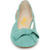 imageFSJ Women Cute Round Toe Ballet Flats Slip On Low Heels Pumps Bowknot Cutout Comfy Shoes Size 415 USTurquoise