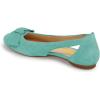 imageFSJ Women Cute Round Toe Ballet Flats Slip On Low Heels Pumps Bowknot Cutout Comfy Shoes Size 415 USTurquoise
