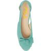 imageFSJ Women Cute Round Toe Ballet Flats Slip On Low Heels Pumps Bowknot Cutout Comfy Shoes Size 415 USTurquoise