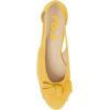 imageFSJ Women Cute Round Toe Ballet Flats Slip On Low Heels Pumps Bowknot Cutout Comfy Shoes Size 415 USYellow