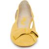 imageFSJ Women Cute Round Toe Ballet Flats Slip On Low Heels Pumps Bowknot Cutout Comfy Shoes Size 415 USYellow