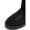 imageFSJ Womens Chic Slip On Snow Boots Round Toe Fur Lined Warm Flats Short Booties Comfy Winter Shoes Size 415 USBlack