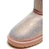 imageFSJ Womens Chic Slip On Snow Boots Round Toe Fur Lined Warm Flats Short Booties Comfy Winter Shoes Size 415 USPink