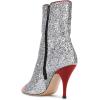 imageWomen Glitter High Heels Mid Calf Boots Pointed Toe Fashion Shoes with Side Zipper Size 415 USRed