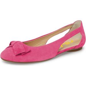 imageFSJ Women Cute Round Toe Ballet Flats Slip On Low Heels Pumps Bowknot Cutout Comfy Shoes Size 415 USHot Pink