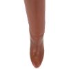 imageFSJ Women Comfort Platform Knee Boots Chunky High Heels Solid Color Classic Pull On Formal Casual Dress Winter Shoes Size 415 USCoffee Brown