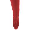 imageFSJ Women Comfort Platform Knee Boots Chunky High Heels Solid Color Classic Pull On Formal Casual Dress Winter Shoes Size 415 USRed