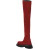 imageFSJ Women Fashion Flat Over The Knee Boots Thigh High Long Booties Stretch Platform Leather Round Closed Toe Side Zipper Fall Winter Shoes for Ladies Girls Party Club Dress Size 415 USRed