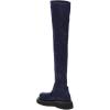 imageFSJ Women Fashion Flat Over The Knee Boots Thigh High Long Booties Stretch Platform Leather Round Closed Toe Side Zipper Fall Winter Shoes for Ladies Girls Party Club Dress Size 415 USDark Blue