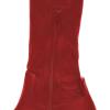imageFSJ Women Fashion Flat Over The Knee Boots Thigh High Long Booties Stretch Platform Leather Round Closed Toe Side Zipper Fall Winter Shoes for Ladies Girls Party Club Dress Size 415 USRed