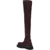 imageFSJ Women Fashion Flat Over The Knee Boots Thigh High Long Booties Stretch Platform Leather Round Closed Toe Side Zipper Fall Winter Shoes for Ladies Girls Party Club Dress Size 415 USRedbrown