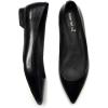imageFSJ Women Leather Pointed Toe Flat Pumps Low Heel Slip On Comfortable Office Dress Shoes Size 412 USBlack