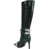 imageFSJ Women Rhinestone Crystal Knee High Boots Pointed Toe Stiletto Heel Boots Side Zipper Gemstone Strap Fashion Party Dress Shoes Size 416 USGreen