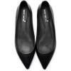 imageFSJ Women Leather Pointed Toe Flat Pumps Low Heel Slip On Comfortable Office Dress Shoes Size 412 USBlack
