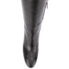 imageFSJ Women Closed Point Toe Boots Comfort Sexy Zipper Medium Chunky Heels Pull On Fancy Office Shoes Size 415 M USBlack
