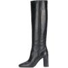 imageFSJ Women Closed Point Toe Boots Comfort Sexy Zipper Medium Chunky Heels Pull On Fancy Office Shoes Size 415 M USBlack