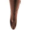 imageFSJ Women Closed Point Toe Boots Comfort Sexy Zipper Medium Chunky Heels Pull On Fancy Office Shoes Size 415 M USBrown