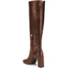 imageFSJ Women Closed Point Toe Boots Comfort Sexy Zipper Medium Chunky Heels Pull On Fancy Office Shoes Size 415 M USBrown