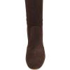 imageFSJ Women Comfortable Calf Knee Boots Stretch Pull On Round Closed Toe Chunky High Heels Suede Long Booties Ladies Dress Party Shoes Size 415 USBrown