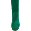 imageFSJ Women Comfortable Calf Knee Boots Stretch Pull On Round Closed Toe Chunky High Heels Suede Long Booties Ladies Dress Party Shoes Size 415 USGreen