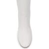 imageFSJ Women Comfortable Calf Knee Boots Stretch Pull On Round Closed Toe Chunky High Heels Suede Long Booties Ladies Dress Party Shoes Size 415 USWhite
