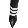 imageFSJ Women Multicolor Knee High Boots Pointed Toe Tall High Heel Long Boots Side Zipper Novel Color Matching Party Fancy Dress Shoes Size 416 USBlackWhite