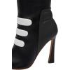 imageFSJ Women Multicolor Knee High Boots Pointed Toe Tall High Heel Long Boots Side Zipper Novel Color Matching Party Fancy Dress Shoes Size 416 USBlackWhite