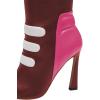 imageFSJ Women Multicolor Knee High Boots Pointed Toe Tall High Heel Long Boots Side Zipper Novel Color Matching Party Fancy Dress Shoes Size 416 USPink