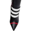 imageFSJ Women Multicolor Knee High Boots Pointed Toe Tall High Heel Long Boots Side Zipper Novel Color Matching Party Fancy Dress Shoes Size 416 USRedblackwhite