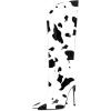 imageFSJ Women Patent Leather PU Pointed Toe Knee High Booties Winter Waterproof Slim High Heel MidCalf Boots Side Zipper Trendy Boots Size 415 USCow