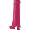 imageFSJ Women Platform Chunky Heel Knee High Boots Fold Over Closed Square Toe Back Zipper High Heels Wide Calf Chic Casual Daily Boots Size 416 USDeep Pink
