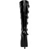 imageFSJ Women Platform Knee High Boots Buckled Strappy Round Toe Laceup Zipper Tall Stiletto High Heel Long Boots Evening Dress Shoes Size 416 USBlack