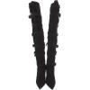 imageFSJ Women Stylish High Chunky Heel Over the Knee Boots Pointed Toe Buckled Strappy Thigh High Boots with Zipper Fashion Winter Long Boots Size 415 USBlack
