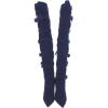 imageFSJ Women Stylish High Chunky Heel Over the Knee Boots Pointed Toe Buckled Strappy Thigh High Boots with Zipper Fashion Winter Long Boots Size 415 USBlue