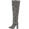imageFSJ Women Stylish High Chunky Heel Over the Knee Boots Pointed Toe Buckled Strappy Thigh High Boots with Zipper Fashion Winter Long Boots Size 415 USSnakeskin