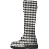 imageFSJ Women Stylish Knee High Boots Chunky Low Flat Heel LaceUp Closed Toe Mid Calf Riding Boot with Back Zipper Fall Winter Long Boots Size 415 USGrid