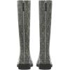 imageFSJ Women Stylish Knee High Boots Chunky Low Flat Heel LaceUp Closed Toe Mid Calf Riding Boot with Back Zipper Fall Winter Long Boots Size 415 USSnakeskin