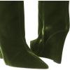imageFSJ Women Wedge Heel Pointed Toe Thigh High Boots Comfortable Thick High Heel Trendy Ladies Dressy Knee High Boots Size 415 USGreen Velvet