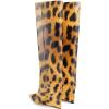 imageFSJ Women Wedge Heel Pointed Toe Thigh High Boots Comfortable Thick High Heel Trendy Ladies Dressy Knee High Boots Size 415 USLeopard Print