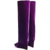 imageFSJ Women Wedge Heel Pointed Toe Thigh High Boots Comfortable Thick High Heel Trendy Ladies Dressy Knee High Boots Size 415 USPurple Velvet