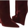 imageFSJ Women Wedge Heel Pointed Toe Thigh High Boots Comfortable Thick High Heel Trendy Ladies Dressy Knee High Boots Size 415 USRed Velvet