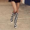 imageFSJ Women Wedge Heel Pointed Toe Thigh High Boots Comfortable Thick High Heel Trendy Ladies Dressy Knee High Boots Size 415 USStripes