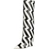 imageFSJ Women Wedge Heel Pointed Toe Thigh High Boots Comfortable Thick High Heel Trendy Ladies Dressy Knee High Boots Size 415 USStripes