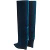 imageFSJ Women Wedge Heel Pointed Toe Thigh High Boots Comfortable Thick High Heel Trendy Ladies Dressy Knee High Boots Size 415 USTeal