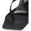 imageFSJ Women Casual Flip Flop Slide Mule Shoes Square Open Toe Thong Sandal Summer Wedge High Heel Size 415 USBlack