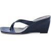 imageFSJ Women Casual Flip Flop Slide Mule Shoes Square Open Toe Thong Sandal Summer Wedge High Heel Size 415 USBlue
