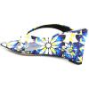 imageFSJ Women Casual Flip Flop Slide Mule Shoes Square Open Toe Thong Sandal Summer Wedge High Heel Size 415 USBlue Floral
