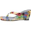 imageFSJ Women Casual Flip Flop Slide Mule Shoes Square Open Toe Thong Sandal Summer Wedge High Heel Size 415 USCartoon